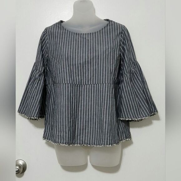 Anthropologie Dolan Striped Bell Sleeve Top size S - Picture 4 of 6